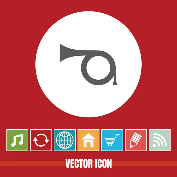 Icône Vectorielle Très Utile Trompette Avec Des Icônes Bonus Très — Image vectorielle