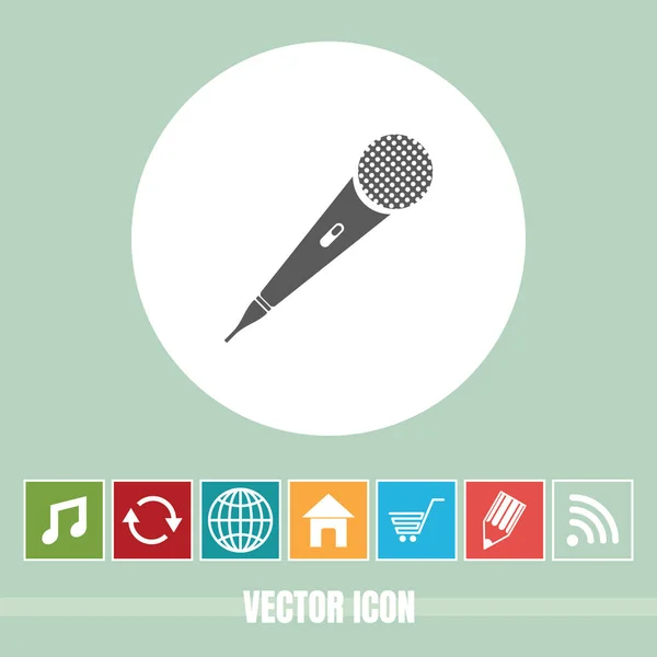Icône Vectorielle Très Utile Microphone Avec Des Icônes Bonus Très — Image vectorielle