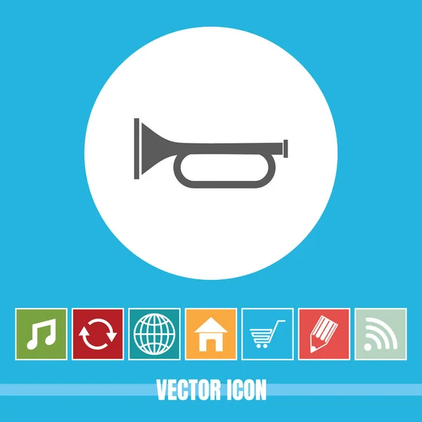 Icône Vectorielle Très Utile Trompette Avec Des Icônes Bonus Très — Image vectorielle