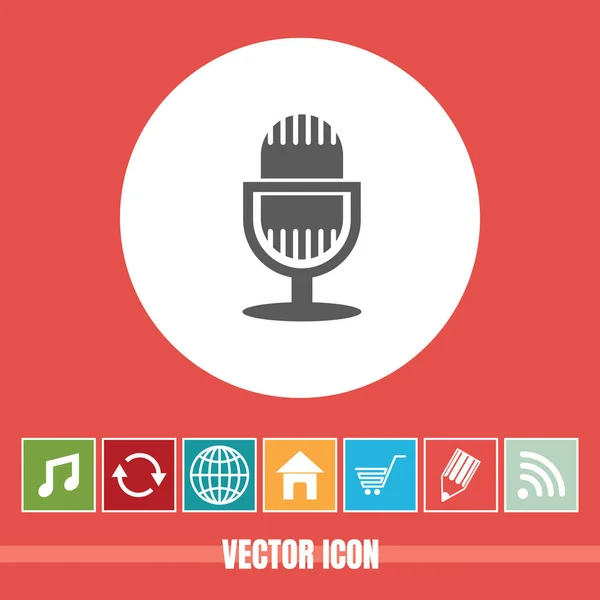 Very Useful Vector Icon Microphone Bonus Icons Very Useful Mobile — Stock Vector