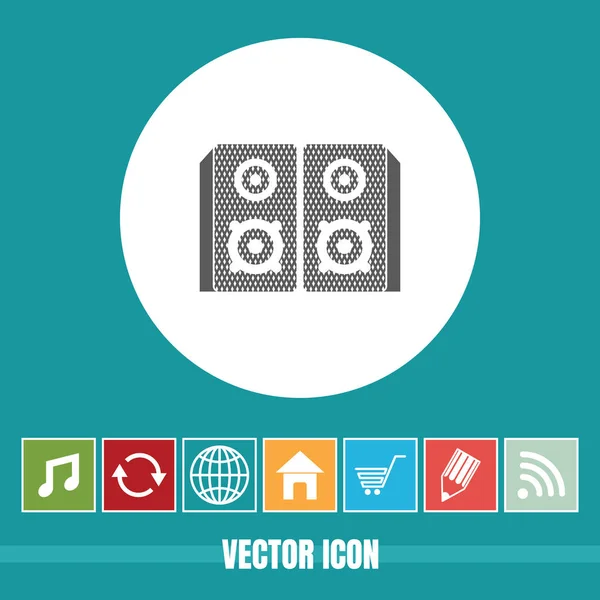 Muy Útil Vector Icono Altavoz Audio Con Iconos Bonificación Muy — Vector de stock