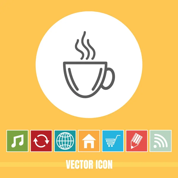 Полезная Векторная Икона Чая Чашка Кофе Бонусными Иконами Полезен Мобильного — стоковый вектор