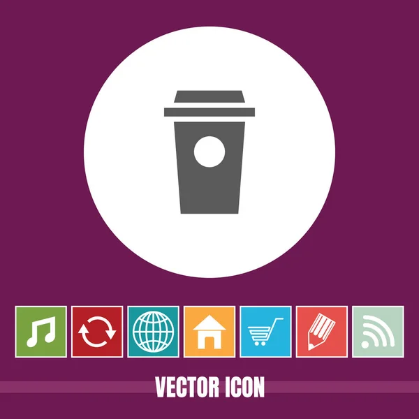 Полезная Векторная Икона Drink Cup Бонусными Иконами Полезен Мобильного Приложения — стоковый вектор