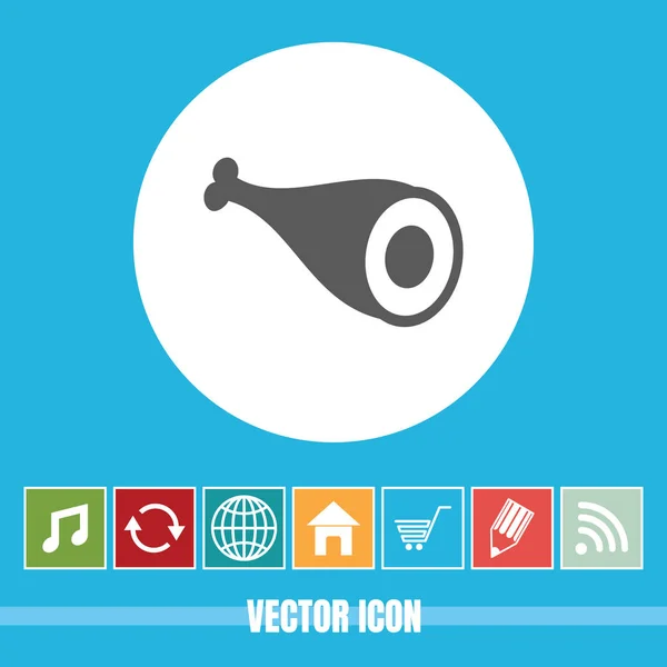 Vector Muy Útil Icono Carne Con Iconos Bonificación Muy Útil — Vector de stock