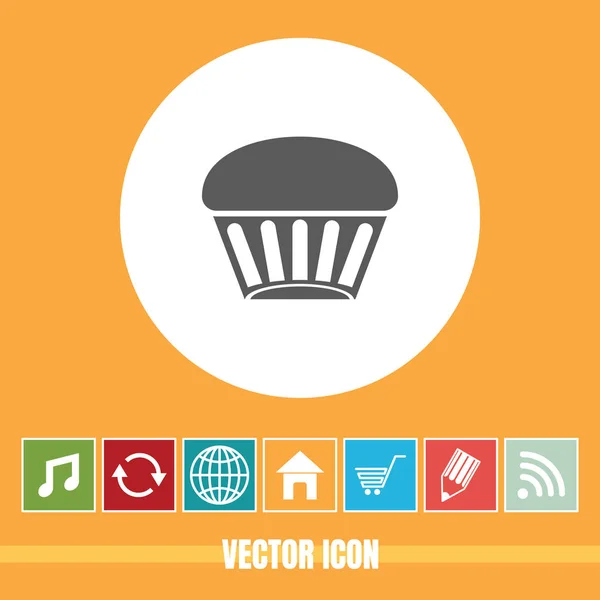 Sehr Nützliches Vektor Symbol Für Tasse Kuchen Mit Bonussymbolen Sehr — Stockvektor