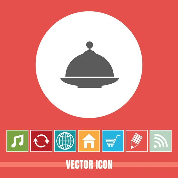 Полезная Векторная Икона Еды Бонусными Иконами Полезен Мобильного Приложения Интернета — стоковый вектор
