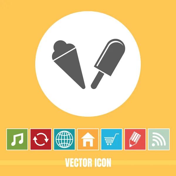 Very Useful Vector Icon Ice Candy Cone Bonus Icons Very — Stock Vector