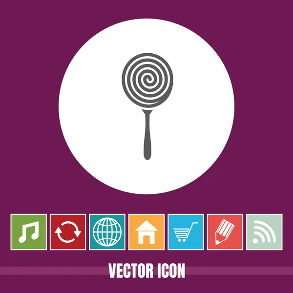 Полезная Векторная Икона Lollypop Бонусными Иконами Полезен Мобильного Приложения Интернета — стоковый вектор