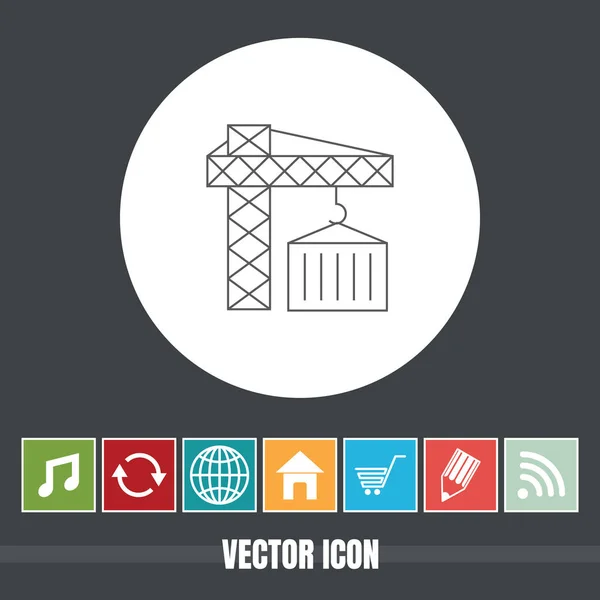 Sehr Nützliches Vektor Liniensymbol Des Krans Mit Bonussymbolen Sehr Nützlich — Stockvektor
