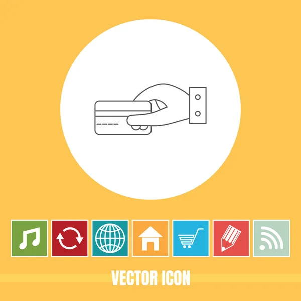Very Useful Vector Line Icon Credit Debit Card Bonus Icons — Stock Vector