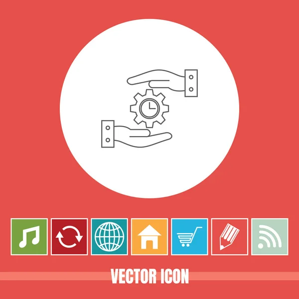 Полезная Векторная Иконка Управления Временем Бонусными Иконами Полезен Мобильного Приложения — стоковый вектор