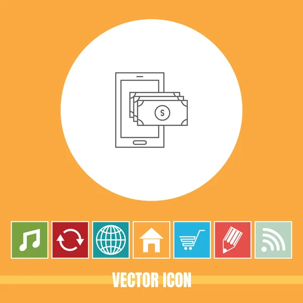 Полезный Иконка Векторной Линии Онлайн Платежной Транзакции Bonus Icons Полезен — стоковый вектор