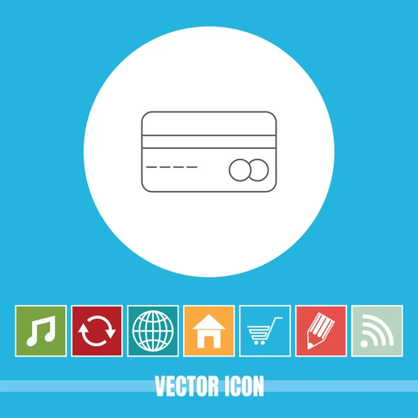 Very Useful Vector Line Icon Debit Credit Card Bonus Icons — Stock Vector