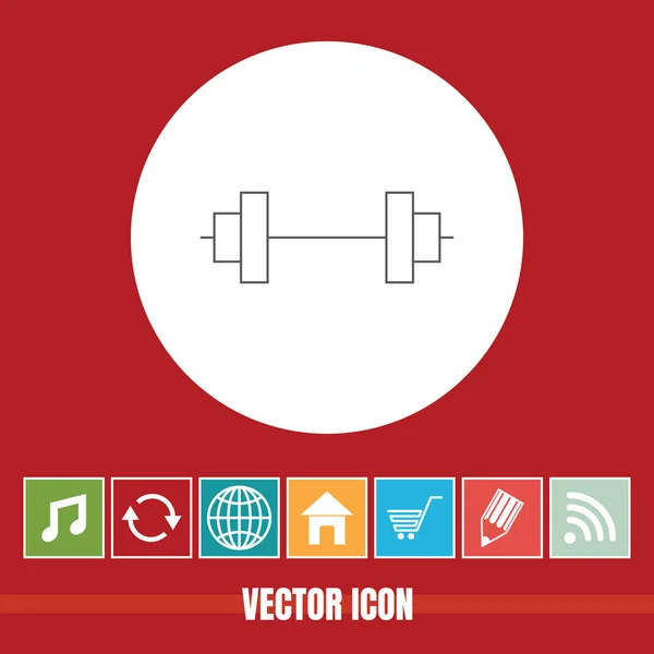 Sehr Nützliches Vektor Liniensymbol Des Gewichts Fitnessstudio Mit Bonussymbolen Sehr — Stockvektor