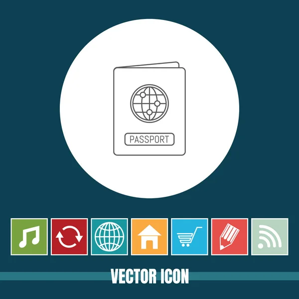 Very Useful Vector Line Icon Passport Bonus Icons Very Useful — Stock Vector