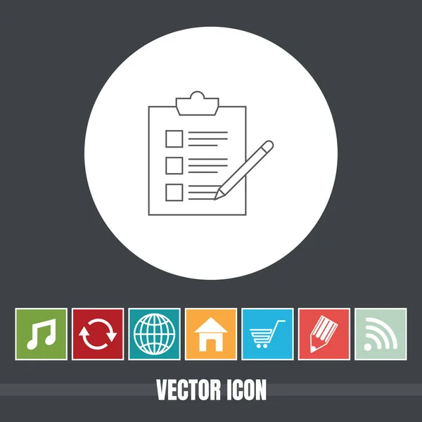 Very Useful Vector Line Icon Clipboard Bonus Icons Very Useful — Stock Vector