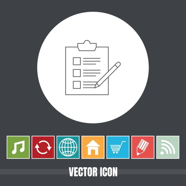 Sehr Nützliches Vektorzeilensymbol Der Zwischenablage Mit Bonussymbolen Sehr Nützlich Für — Stockvektor