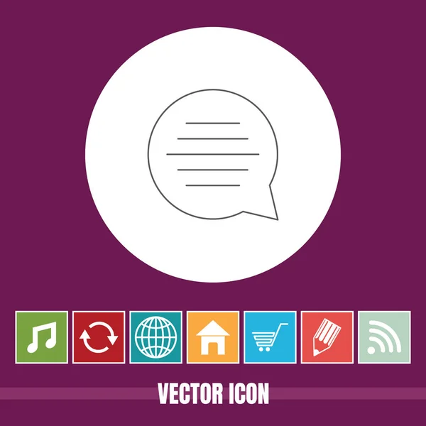 Icône Ligne Vectorielle Très Utile Commentaires Avec Des Icônes Bonus — Image vectorielle