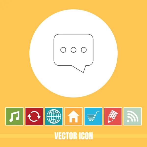 Muy Útil Línea Vectorial Icono Comentarios Con Iconos Bonificación Muy — Vector de stock