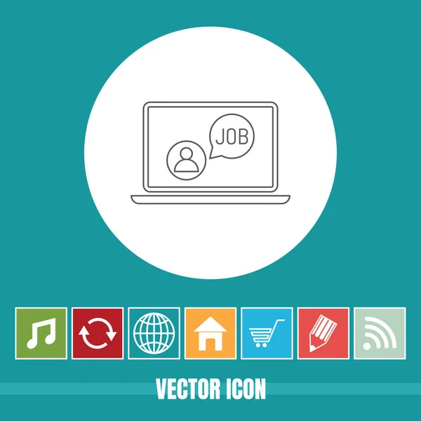 Полезная Векторная Икона Вакансии Бонусными Иконами Полезен Мобильного Приложения Интернета — стоковый вектор