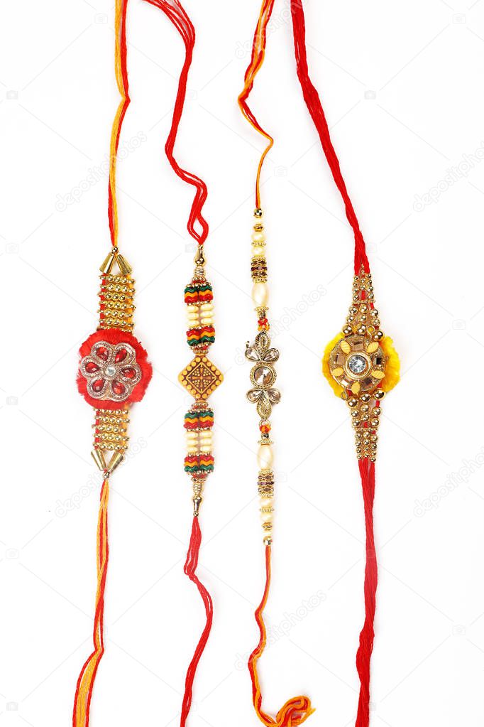 Traditional Indian Bracelet Calls Rakhi, Sister Ties On Brothers Wrist on the Ocassion of Rakshabandhan