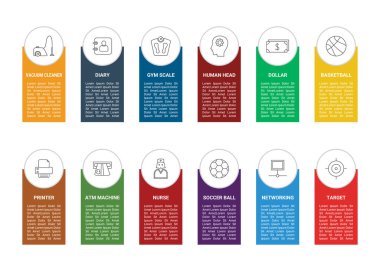 Web Hattı Simgelerini Web Sitesi, Uygulama ve Yazılım Tasarımı için 12-12 Karıştır.