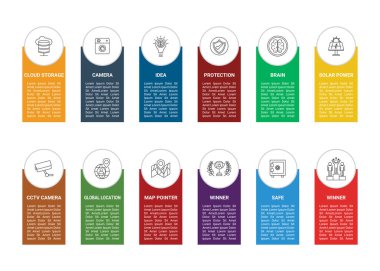 Web Hattı Simgelerini Web Sitesi, Uygulama ve Yazılım Tasarımı için 12-12 Karıştır.