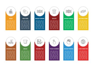 Web Hattı Simgelerini Web Sitesi, Uygulama ve Yazılım Tasarımı için 12-12 Karıştır.