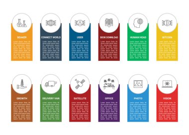 Web Hattı Simgelerini Web Sitesi, Uygulama ve Yazılım Tasarımı için 12-12 Karıştır.