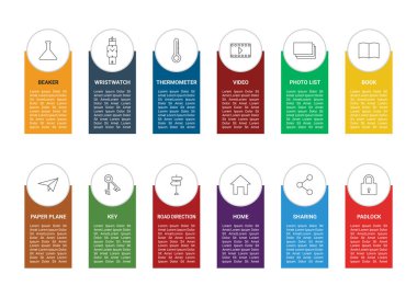 Web Hattı Simgelerini Web Sitesi, Uygulama ve Yazılım Tasarımı için 12-12 Karıştır.