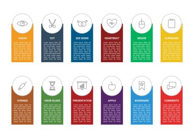 Web Hattı Simgelerini Web Sitesi, Uygulama ve Yazılım Tasarımı için 12-12 Karıştır.