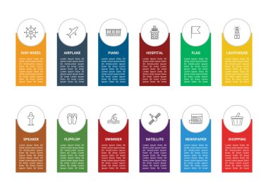 Web Hattı Simgelerini Web Sitesi, Uygulama ve Yazılım Tasarımı için 12-12 Karıştır.