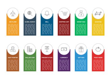 Web Hattı Simgelerini Web Sitesi, Uygulama ve Yazılım Tasarımı için 12-12 Karıştır.