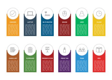 Web Hattı Simgelerini Web Sitesi, Uygulama ve Yazılım Tasarımı için 12-12 Karıştır.