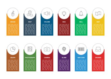 Web Hattı Simgelerini Web Sitesi, Uygulama ve Yazılım Tasarımı için 12-12 Karıştır.