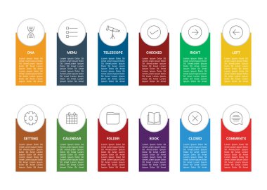 Web Hattı Simgelerini Web Sitesi, Uygulama ve Yazılım Tasarımı için 12-12 Karıştır.