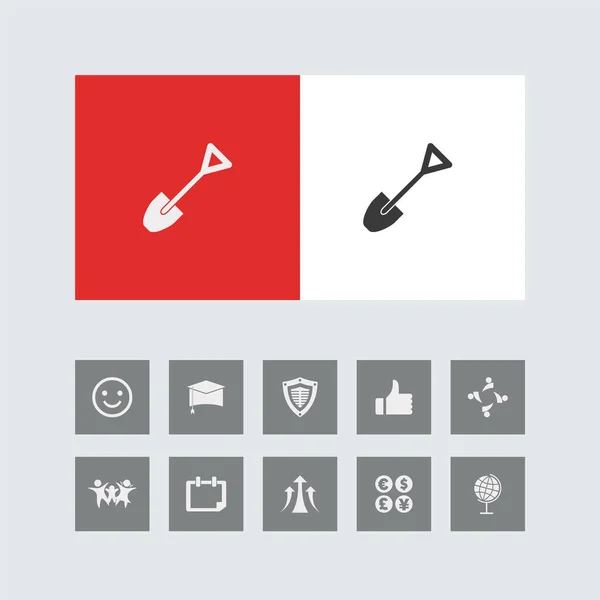 Creative Shovel Icon Bonus Icons — Stock Vector