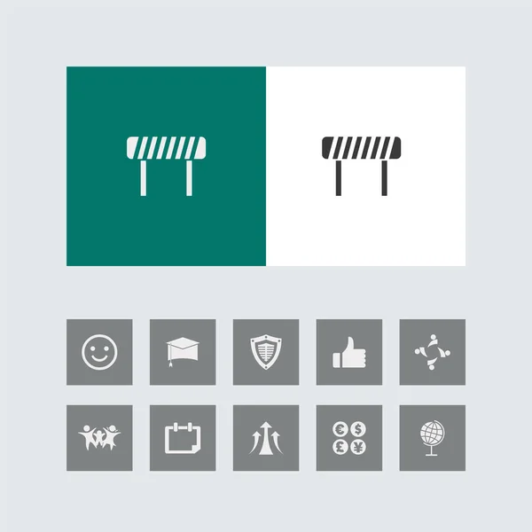 Creatief Wegblok Pictogram Met Bonus Pictogrammen — Stockvector