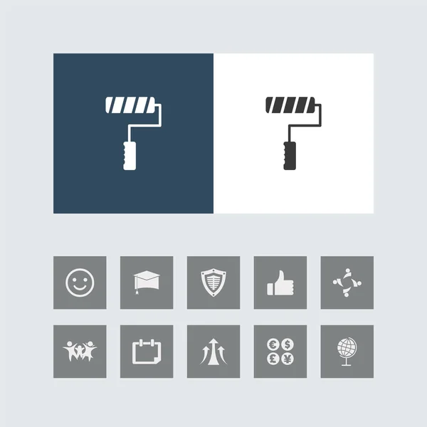 Creative Paintbrush Icon Mit Bonussymbolen — Stockvektor