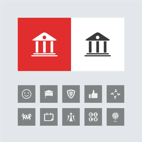 Creatieve Bank Pictogram Met Bonus Pictogrammen — Stockvector