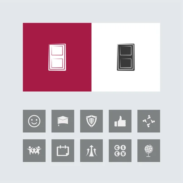 Creative Door Icon Bonus Icons — стоковый вектор