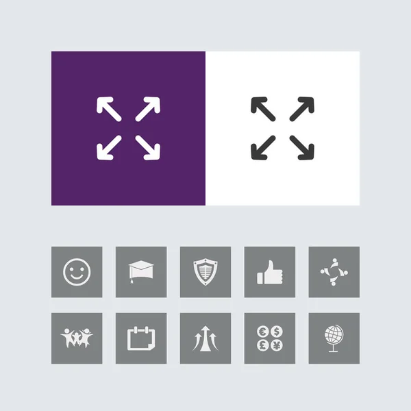 Creative Four Sided Arrow Icon Bonus Icons — стоковый вектор