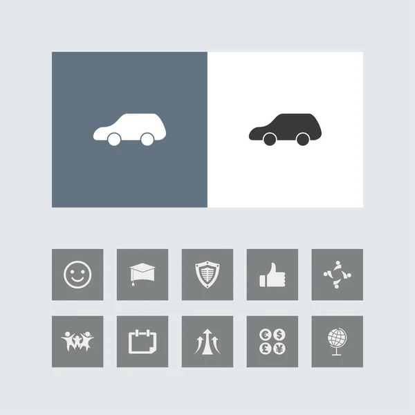 Icono Coche Creativo Con Iconos Bonificación — Archivo Imágenes Vectoriales