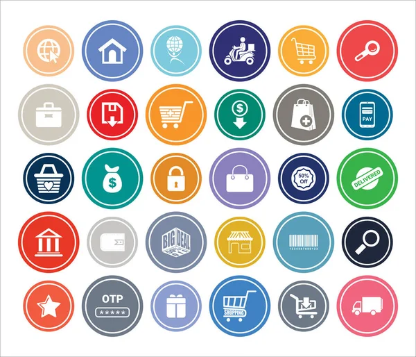 Shopping Infographic Design Icon Sets Web App Design — Stock Vector