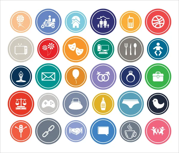 Family Infographic Design Icon Sets Für Web App Und Design — Stockvektor
