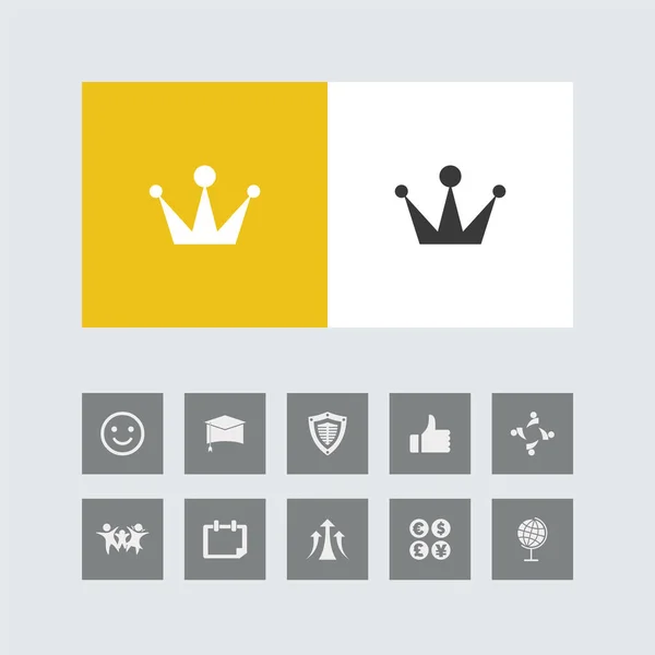 Creative Crown Icon Bonus Icons — Stock Vector