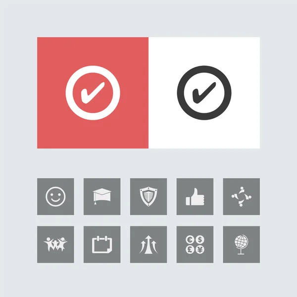 Icono Comprobación Creativa Con Iconos Bonificación — Archivo Imágenes Vectoriales