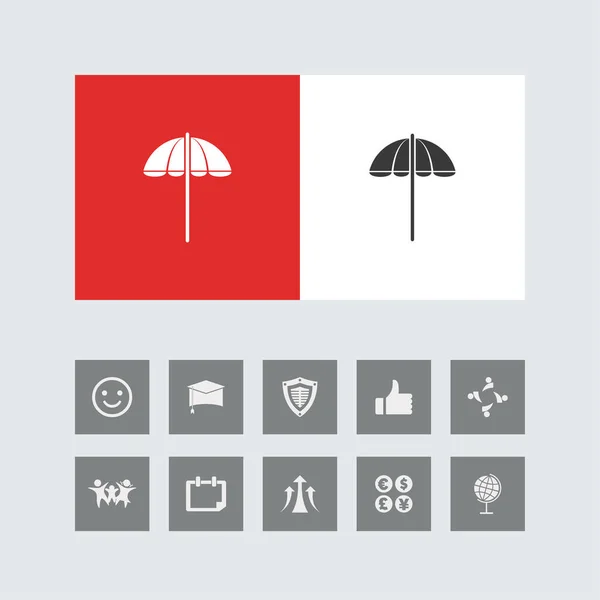 Creative Umbrella Icon Bonus Icons — Stock Vector