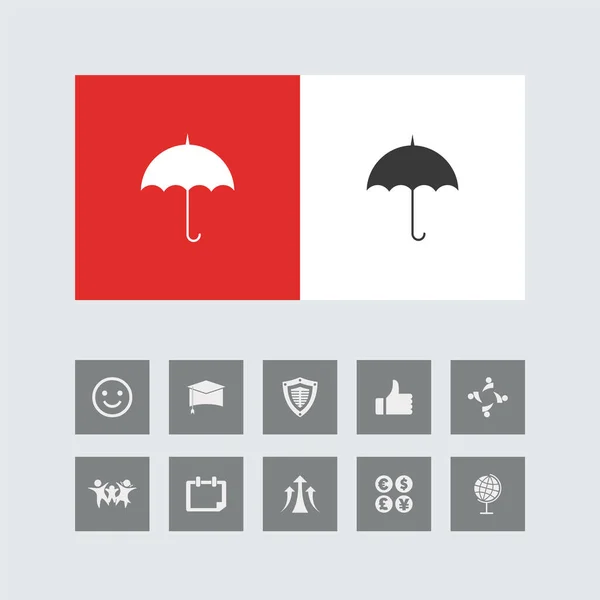 Creative Umbrella Icon Bonus Icons — Stock Vector