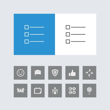 düz biçim simgeleri vektör resimlemesini ayarla